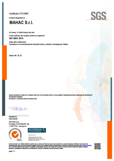 certificato ISO 9001